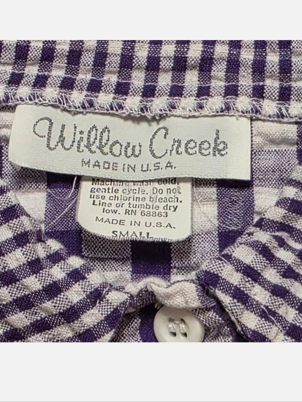 Willow Creek Pajamas Shirt & Shorts Loungewear Sleep Set Purple White Size Small - Picture 4 of 8